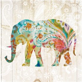Boho Paisley Elephant II - Cuadrostock