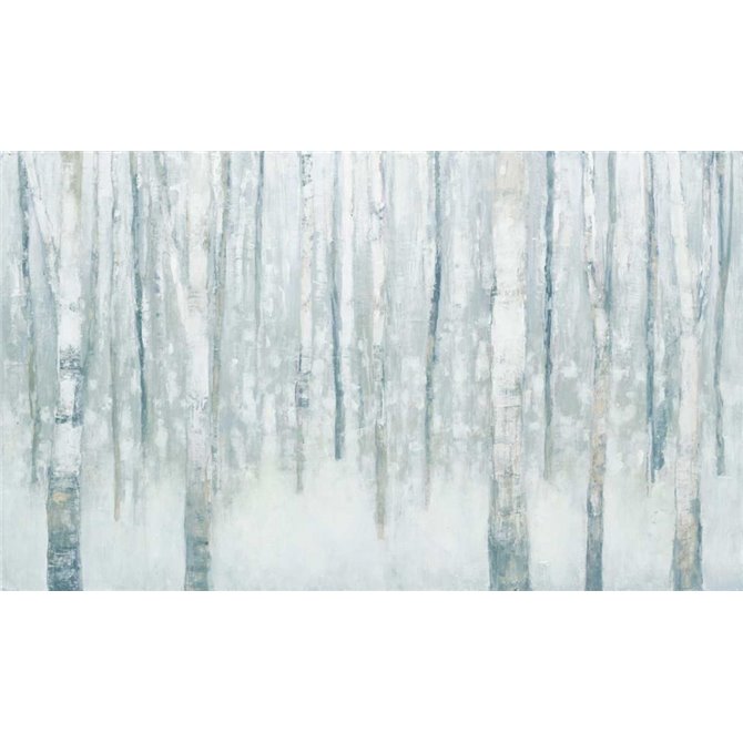 Birches in Winter Blue Gray - Cuadrostock