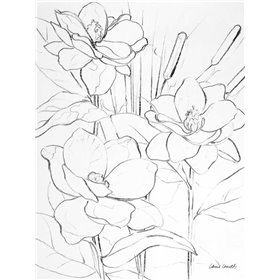 Cuadro para dormitorio - Floral Sketch II - Cuadrostock