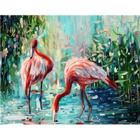Flamingos Delight 1 - Cuadrostock