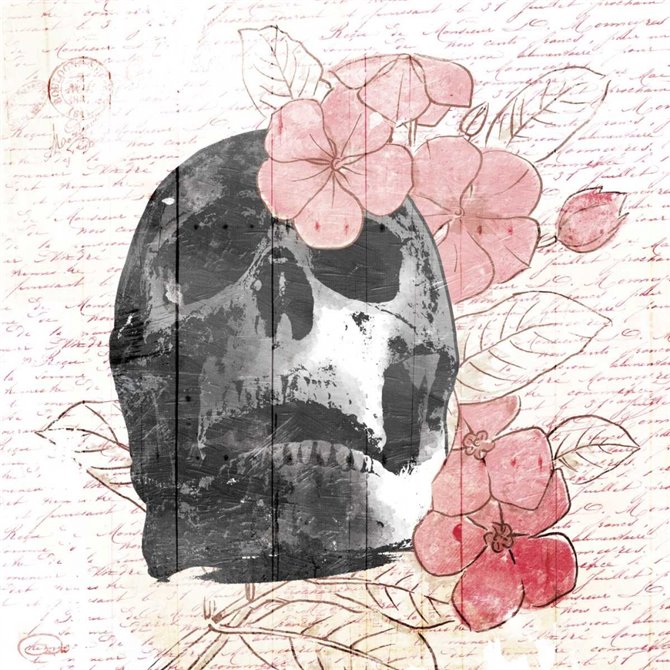 Floral Skull Mate - Cuadrostock