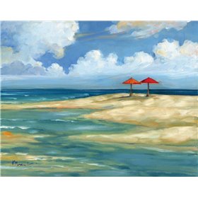 Umbrella Beachscape IV - Cuadrostock