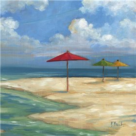 Umbrella Beachscape Sq. I - Cuadrostock