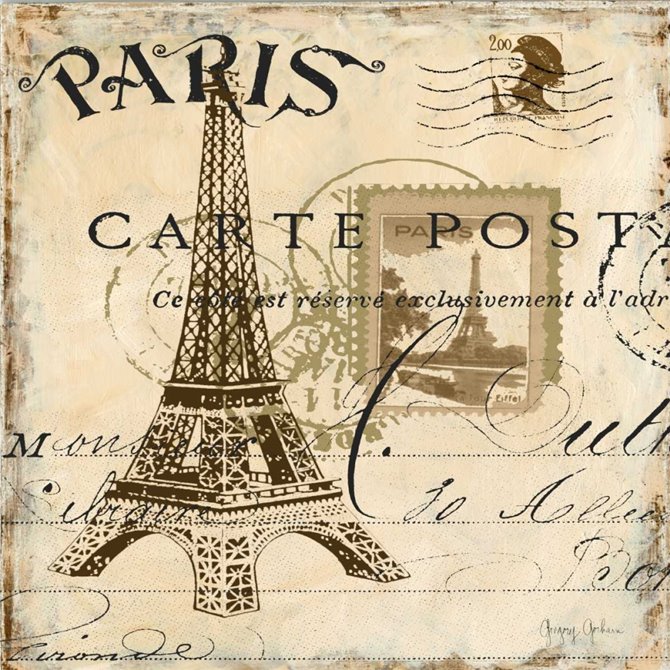 Paris Collage Sq I - Cuadrostock