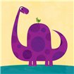 Purple Dino - Cuadrostock