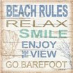 Beach Rules Sq - Cuadrostock