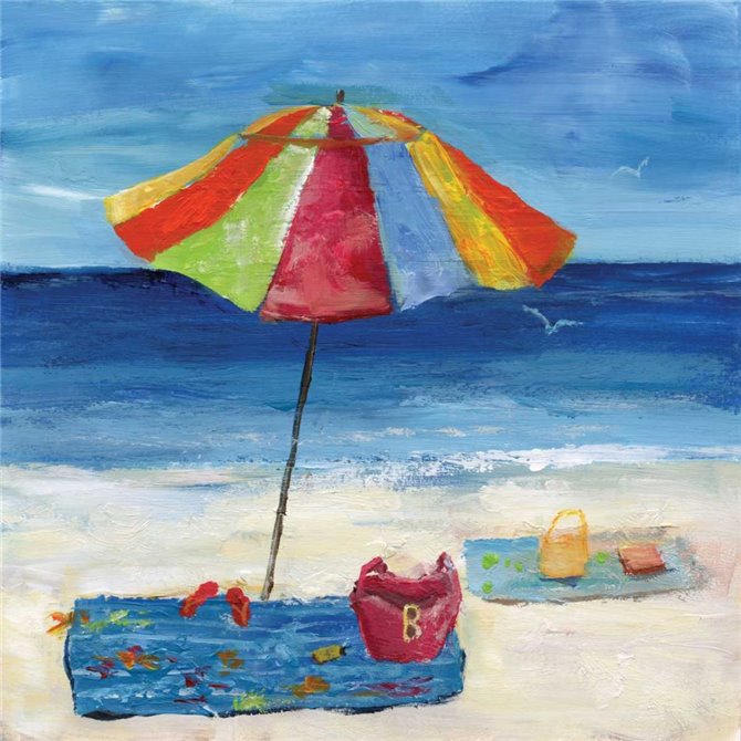 Bright Beach Umbrella I - Cuadrostock