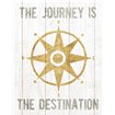 Beachscape IV Compass Quote Gold Neutral - Cuadrostock