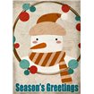 Seasons Greetings Snowman - Cuadrostock