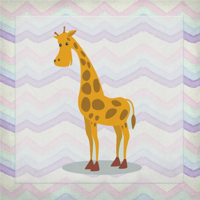 Pink Giraffe Time - Cuadrostock
