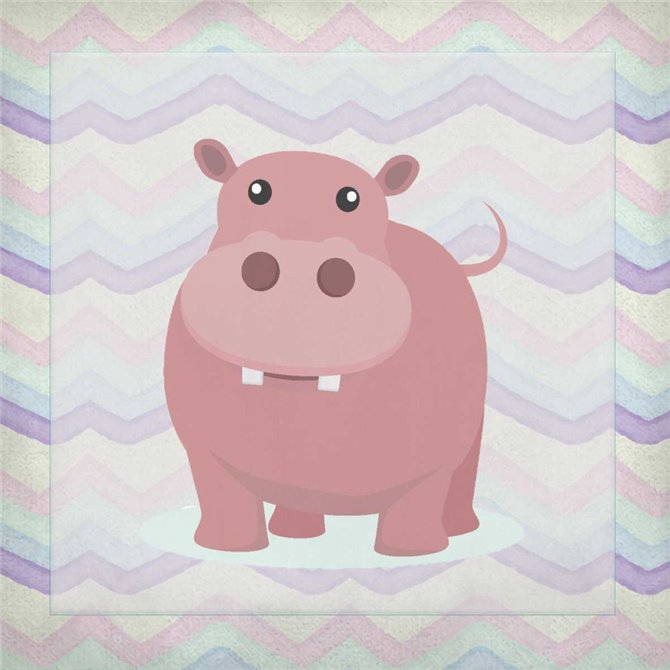 Pink Hippo Time - Cuadrostock