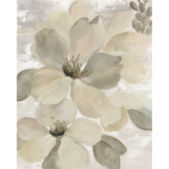 Cuadro para dormitorio - White on White Floral II Crop Neutral - Cuadrostock