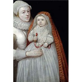 A Museumistening Portrait of a Mother and Child - Cuadrostock