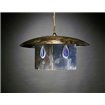 A Metal and Leaded Glass Hanging Shade - Cuadrostock