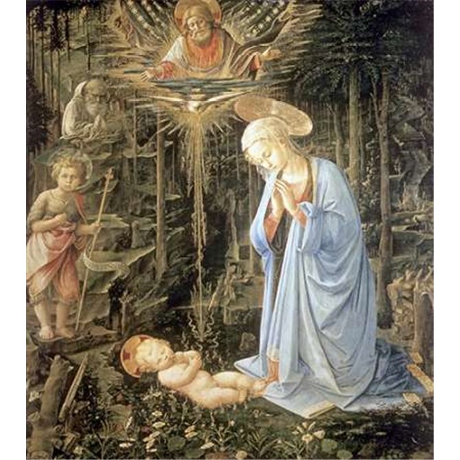 Madonna and Child With Saint Jerome - Cuadrostock
