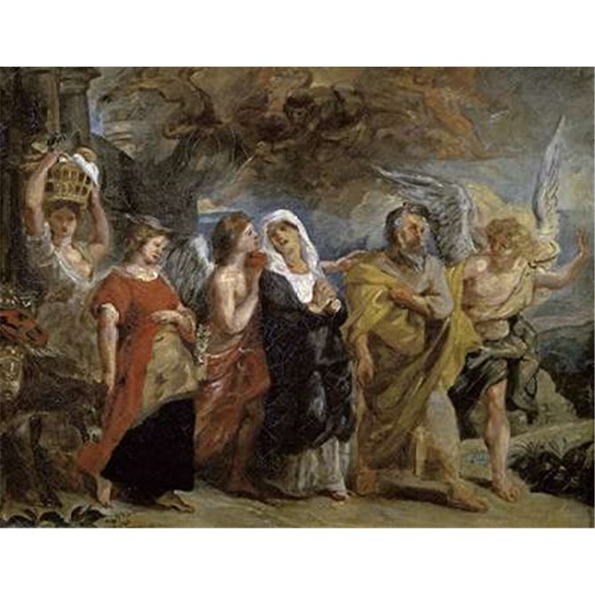 Copy After The Flight of Lot By Rubens - Cuadrostock
