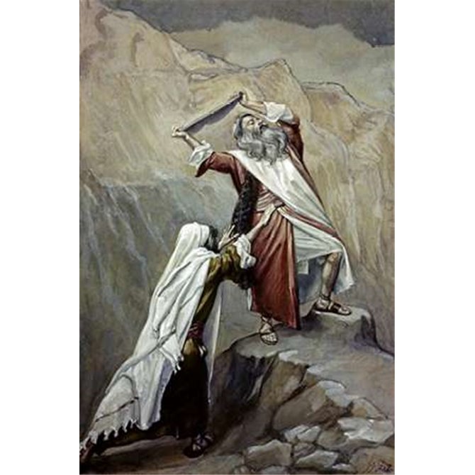 Moses Destroys the Tablets of the Ten Commandments - Cuadrostock