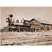 Wyoming Station, Engine 23 on Main Track, May 1868 - Cuadrostock