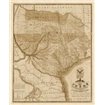 Map of Texas with parts of the adjoining states, 1837 - Decorative Sepia - Cuadrostock