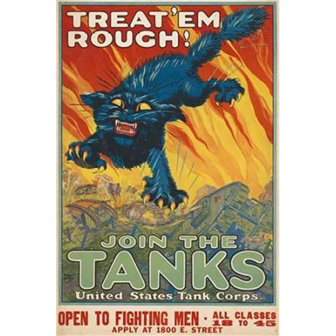 Treat em Rough - Join the Tanks, 1917 - Cuadrostock