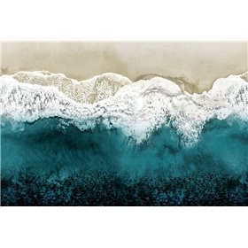 Teal Ocean Waves From Above II - Cuadrostock
