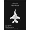 BP F-16 Fighting Falcon Black  - Cuadrostock