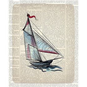 Newspaper Sailboat 3 - Cuadrostock