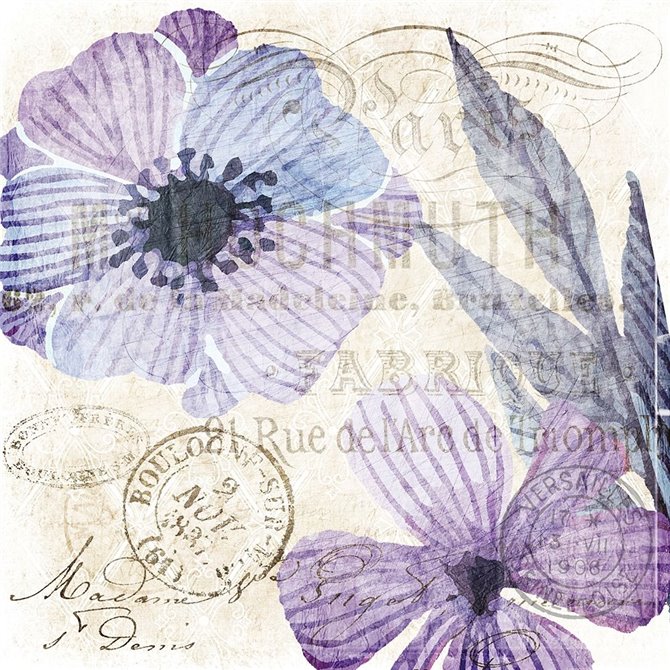 Soft Floral Purple 2 - Cuadrostock
