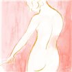 Female Watercolor Figure on Rose - Cuadrostock