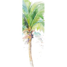 Watercolor Coconut Palm Panel - Cuadrostock