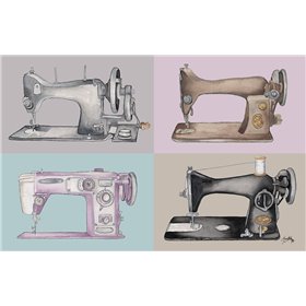 Sewing Machine Collage - Cuadrostock