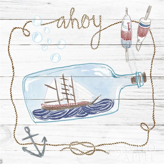 Ship in a Bottle Ahoy Shiplap - Cuadrostock