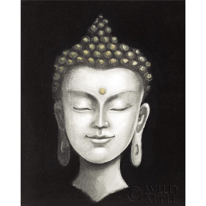 Serene Buddha I White Gold - Cuadrostock