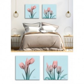 Cuadro para dormitorio - Juego 2 Cuadros Flores - Awakening Tulips - Cuadrostock
