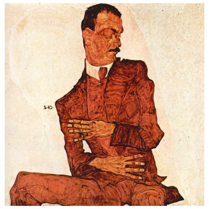 Portrait of Arthur Rossler by Schiele - Cuadrostock