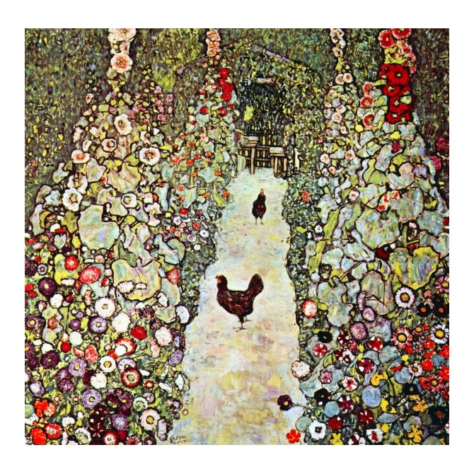 Garden Path with Chickens by Klimt - Cuadrostock