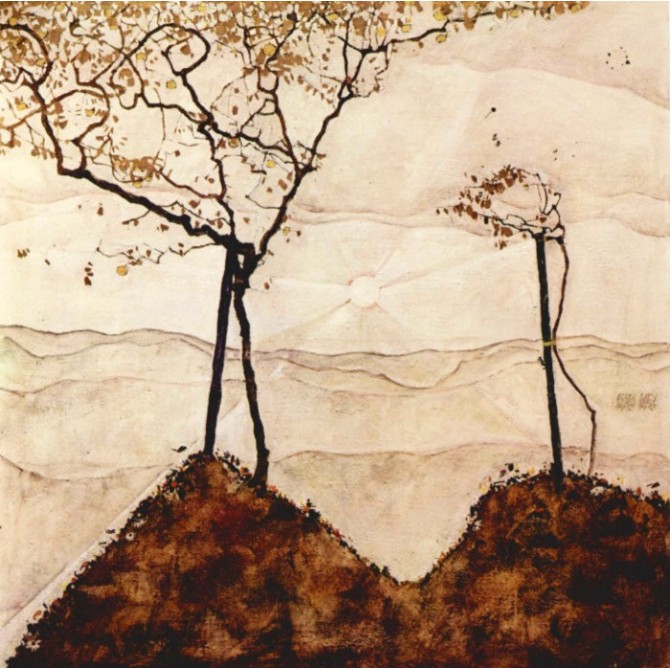 Autumn sun and trees by Schiele - Cuadrostock