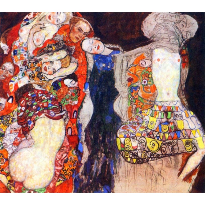 Adorn the bride with veil and wreath by Klimt - Cuadrostock