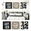 J3-M00-Juego de 3 Lienzos Industrial Chic Carpe Diem - Clock - Numbers - Cuadrostock