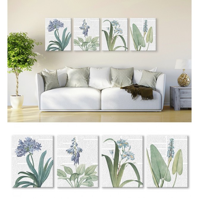 J4-M05-Juego de 4 Lienzos - Summer Botanicals - Cuadrostock J4-M05-Juego de 4 Lienzos - Summer Botanicals - Cuadrostock