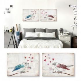 Cuadro para dormitorio - Juego de 2 cuadros- Love Birds - Cuadrostock