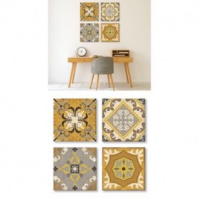J2J2-M00-Juego de 4 lienzo cuadrados- Golden Glow Square - Cuadrostock