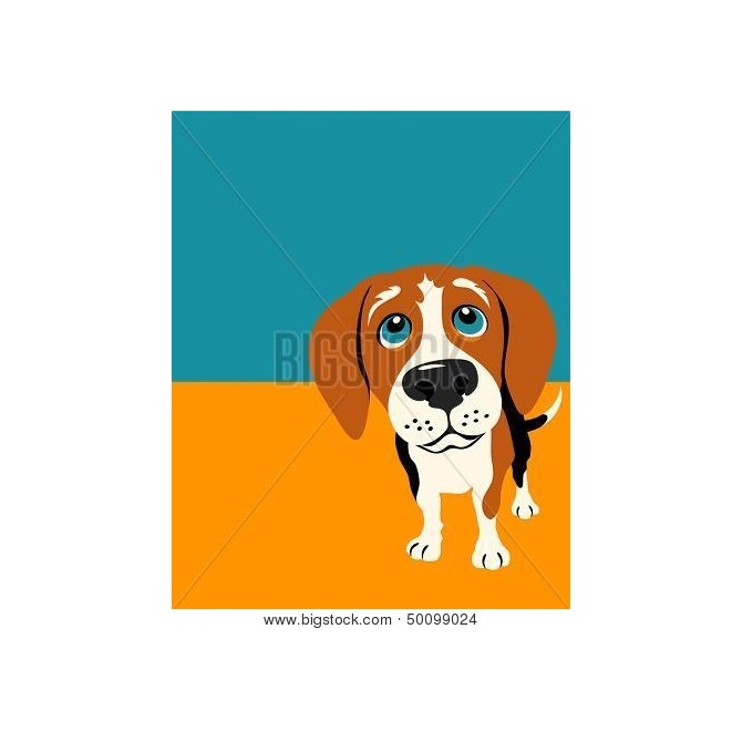 Illustration of a Beagle Dog - Cuadrostock