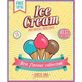 48889721-Vintage Ice Cream Poster. 7 tamaños disponibles - Cuadrostock