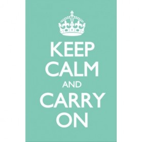 Keep Calm and Carry On Verde Pastel. - Cuadrostock