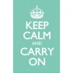 Keep Calm and Carry On Verde Pastel. - Cuadrostock