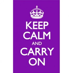 Keep Calm and Carry On Lila. - Cuadrostock