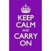 Keep Calm and Carry On Lila. - Cuadrostock