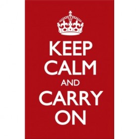 Keep Calm and Carry On Rojo. - Cuadrostock