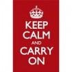 Keep Calm and Carry On Rojo. - Cuadrostock